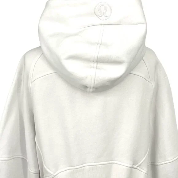 Lululemon Scuba Oversized 1/2 Zip Hoodie White Size M / L Pullover Sweatshirt - Picture 5 of 9